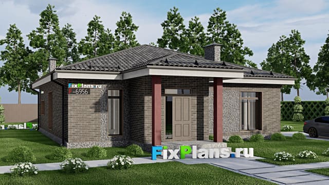 Одноэтажный дом F-6956