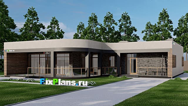 Одноэтажный дом F-3842