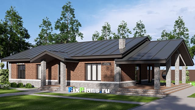 Одноэтажный дом F-21266