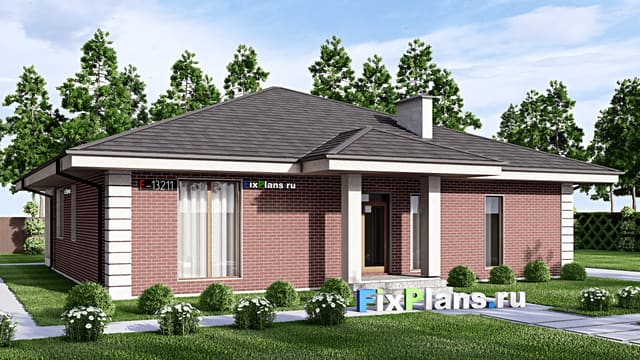 Одноэтажный дом F-13211