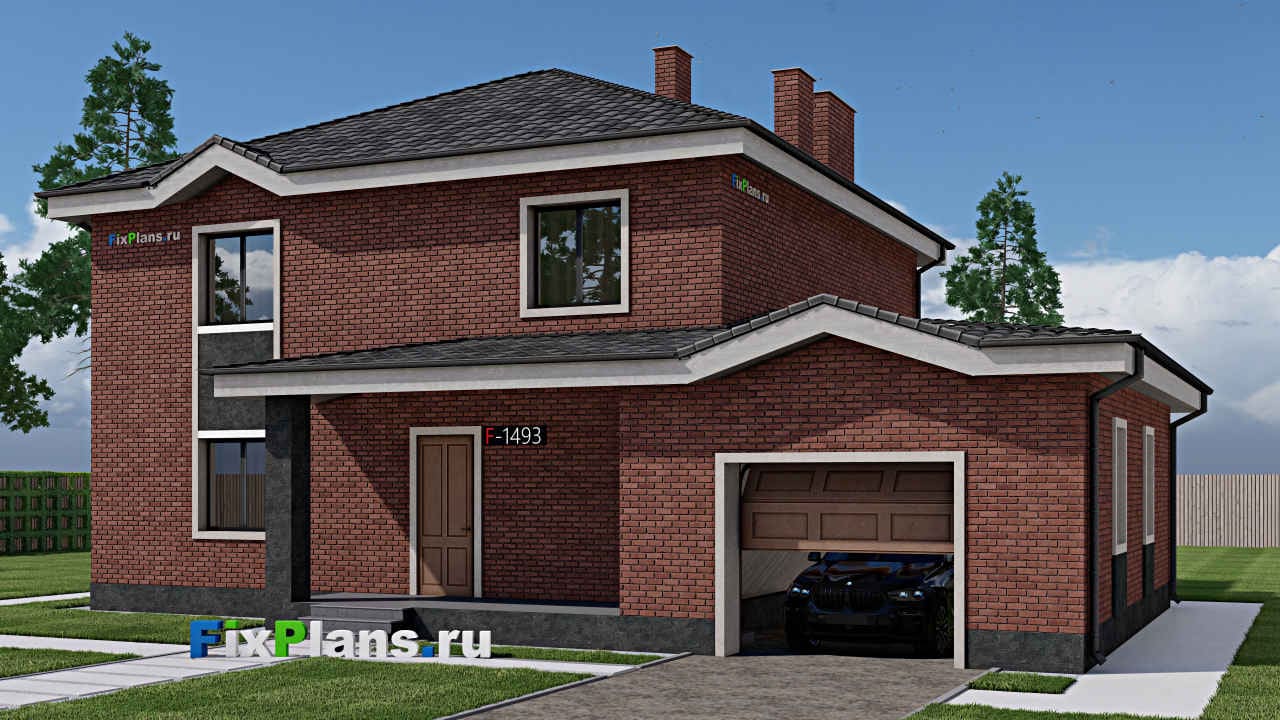 Двухэтажный дом F - 1493 — фасад